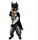 Fantasia Com Enchimento longa Infantil Marvel BatmanTamanho GG Mais Mascara