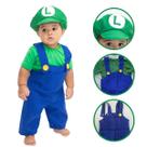 Fantasia Cosplay Infantil De Jogo Do Encanador Verde