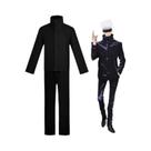 Fantasia Cosplay Masculina Jujutsu Kaisen Gojo Satoru Com Tapa-olho, Peruca, Óculos E Terno Para Fantasia Cosplay Masculina Jujutsu Kaisen Gojo Satoru Com Tapa-olho, Peruca, Óculos E Terno Para