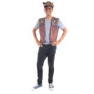 Fantasia Cowboy Adulto Festa Junina Kit Colete com Estrela e Chapéu Fantasia Cowboy Adulto Festa Junina Kit Colete com Estrela e Chapéu