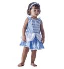 Fantasia da Princesa Cinderela Bebe Com Faixa Fantasia da Princesa Cinderela Bebe Com Faixa