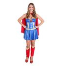 Fantasia da Super Girl Teen de Luxo Completa Com Capa
