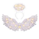 Fantasia de anjo Wings and Halo da CLONG White 60x33 cm Fantasia de anjo Wings and Halo da CLONG White 60x33 cm