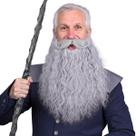Fantasia de barba falsa FantaLook com 45 cm de comprimento para adultos de Halloween