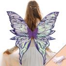 Fantasia de borboleta Fairy Wings YKW 80x75 cm com luvas de renda