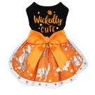 Fantasia de cachorro BAOBICUTE Vestido de Halloween para cães com laço