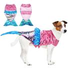 Fantasia de cachorro Coppthinktu Mermaid Shiny Halloween para pequenos e médios