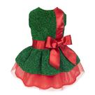 Fantasia de cachorro Fitwarm Vestido de Natal pequeno verde vermelho XS Fantasia de cachorro Fitwarm Vestido de Natal pequeno verde vermelho XS