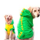 Fantasia de cachorro Fladore Pet Dinosaur Winter Clothes Green 6GG