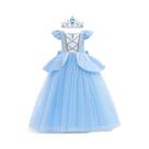 Fantasia De Cinderela Com Lantejoulas Para Meninas Com Coroa E Luvas Vestido De Festa De Aniversário