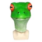 Fantasia de cosplay com chapéu de látex para animais da Mask Frog Party