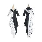 Fantasia De Cosplay Cruella DeVil 101 Dalmatians Para Mulheres Adultas, Vestido De Carnaval Para