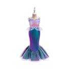 Fantasia De Cosplay Da Pequena Sereia Para Meninas, Conjunto De 7 Peças, Vestido De Princesa Ariel