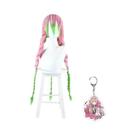 Fantasia De Cosplay De Anime Feminina Kanroji Mitsuri Para Halloween, Peruca E Vestido Uniforme Para
