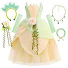 Fantasia de cosplay de princesa HHYTOKKI Frog Dress para meninas de 3 a 11 anos