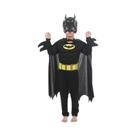 Fantasia De Cosplay Do Batman Para Crianças Com Capa E Máscara, Traje De Super-Herói Para Festa De