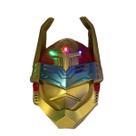 Fantasia de cosplay infantil de plástico luminoso Mask Golden Armour