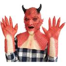 Fantasia de cosplay: máscara de demônio Belial com luvas, jogo Diablo