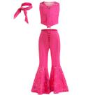 Fantasia de cowgirl iTVTi Girls Hot Pink Kids Disco 4-5 anos
