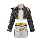 Fantasia De Desenho Animado Estilo Coreano Para Meninas, Traje De Anime Dourado E Preto Para Fantasia De Desenho Animado Estilo Coreano Para Meninas, Traje De Anime Dourado E Preto Para