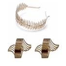 Fantasia De Deusa Grega Romana C/ 1 Tiara Grega E 2 Braceletes Mola Festas