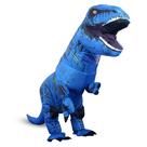 Fantasia de dinossauro inflável Piamif Adult T-Rex Blue Halloween