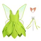 Fantasia de fada Kosgraiy Tinkerbell para meninas com asas e orelhas de 100 cm