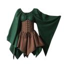 Fantasia De Fada Medieval Feminina Com Orelhas, Vestido Tradicional Irlandês Renascentista Para