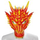Fantasia de festa de Halloween de rosto inteiro com máscara Red Dragon