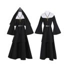 Fantasia De Freira Para Halloween, Conjunto De 4 Peças Com Capa, Cinto E Colar Para Festas De