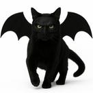 Fantasia de gato Aisikoo Batman Bat Wings com máscara para o Halloween
