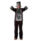 Fantasia de Halloween Adulto Masculino Frankenstein Monstro Verde Com Gorro