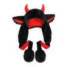 Fantasia de Halloween de pelúcia Hat Devil Horns Furry para adultos