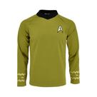 Fantasia De Halloween Para Homens Star Trek TOS, Camisa Dourada Do Capitão Kirk, Uniforme Azul Do Fantasia De Halloween Para Homens Star Trek TOS, Camisa Dourada Do Capitão Kirk, Uniforme Azul Do