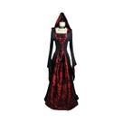 Fantasia De Halloween Para Mulheres, Hoodie Retro Gótico Medieval, Robe De Bruxa Cosplay Vampiro