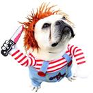 Fantasia De Halloween Para Pets: Traje Engraçado De Cão/Gato Com Faca E Adaga Para Festivais