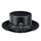 Fantasia de Halloween Plague Doctor, chapéu de cosplay, couro, unissex