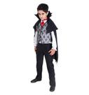 Fantasia de Halloween Vampiro Twilight Infantil Com Capa e Gravata Fantasia de Halloween Vampiro Twilight Infantil Com Capa e Gravata