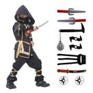 Fantasia de Halloween Xplanet Ninja para meninos com acessórios