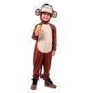Fantasia de Macaco Infantil Animais Completa Com Capuz