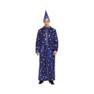 Fantasia De Mago Azul Estrelado Para Adultos, Conjunto De Cosplay Para Homens E Mulheres, Robe De