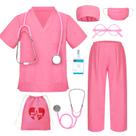 Fantasia de médico para crianças Scrubs BIBUTY para meninas e meninos de 5 a 8 anos Fantasia de médico para crianças Scrubs BIBUTY para meninas e meninos de 5 a 8 anos