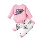Fantasia De Natal Para Bebê Menino E Menina, Conjunto De 3 Peças Com Camiseta De Manga Longa, Calças