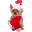Fantasia de Natal Pet Gorro e Cachecol Papai Noel