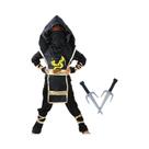 Fantasia De Ninja Vermelha Para Meninos, Macacão De Samurai Para Halloween Com Acessórios De Espuma,