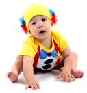 Fantasia de Palhaço Bebê Body Com Gorro Fantasia de Palhaço Bebê Body Com Gorro