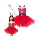 Fantasia De Papai Noel Vermelha Com Saia Tutu Para Meninos E Meninas, Roupa De Festa De Natal E Fantasia De Papai Noel Vermelha Com Saia Tutu Para Meninos E Meninas, Roupa De Festa De Natal E