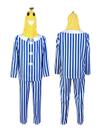Fantasia de pijama para adultos, banana, azul, desenho animado, poliéster Fantasia de pijama para adultos, banana, azul, desenho animado, poliéster