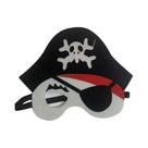 Fantasia De Pirata Infantil Com Colete Preto, Óculos, Chapéu E Bolsa Para Meninos, Conjunto Para