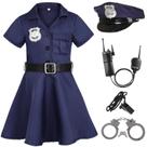 Fantasia de policial Gortykor Girls Halloween (7-8 anos) Fantasia de policial Gortykor Girls Halloween (7-8 anos)